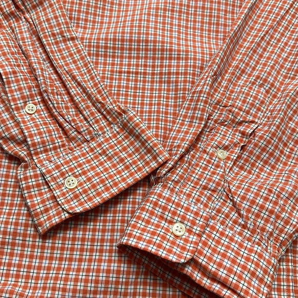 Ralph Lauren Button Down Men’s Long Sleeve Orange White Size XXL - Picture 7 of 10